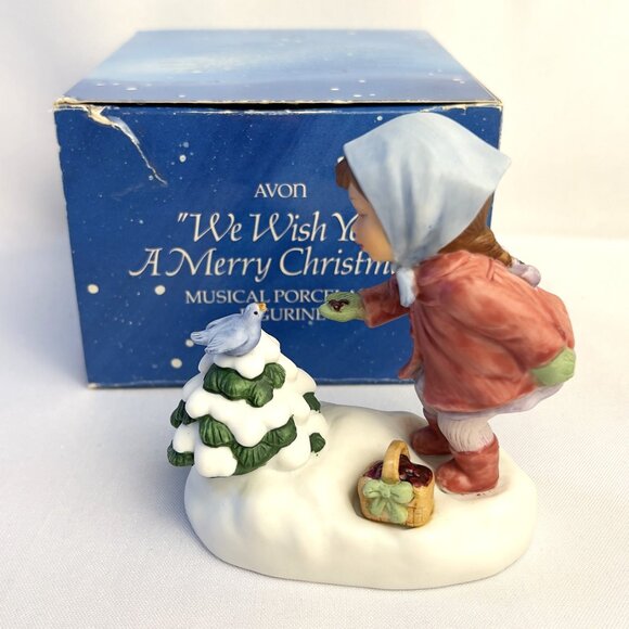Avon “We Wish you a Merry Christmas” Vintage Musical Porcelain Figurine 1986 - Picture 7 of 11